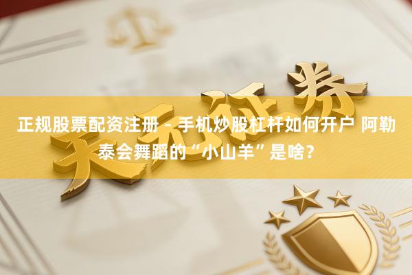 正规股票配资注册 - 手机炒股杠杆如何开户 阿勒泰会舞蹈的“小山羊”是啥？