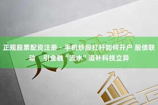 正规股票配资注册 - 手机炒股杠杆如何开户 股债联动    引金融“流水”滋补科技立异