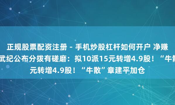 正规股票配资注册 - 手机炒股杠杆如何开户 净赚20.6亿元，寒武纪公布分拨有磋磨：拟10派15元转增4.9股！“牛散”章建平加仓