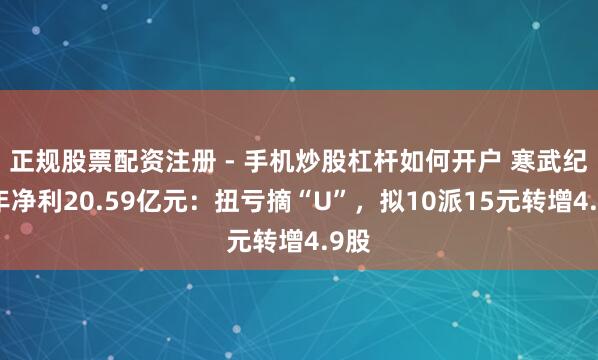 正规股票配资注册 - 手机炒股杠杆如何开户 寒武纪旧年净利20.59亿元:扭亏摘“U”,拟10派15元转增4.9股
