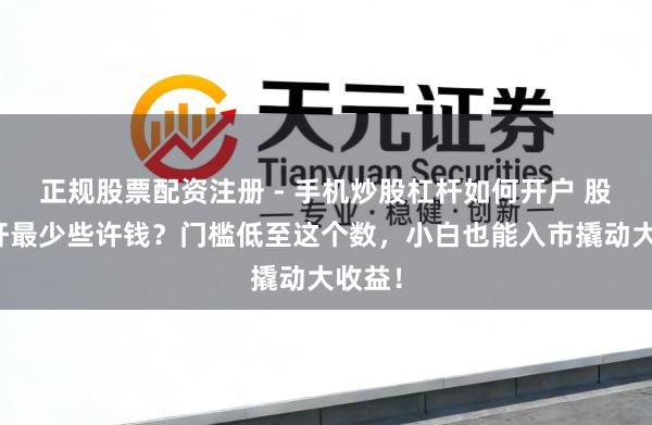 正规股票配资注册 - 手机炒股杠杆如何开户 股票杠杆最少些许钱?门槛低至这个数,小白也能入市撬动大收益!