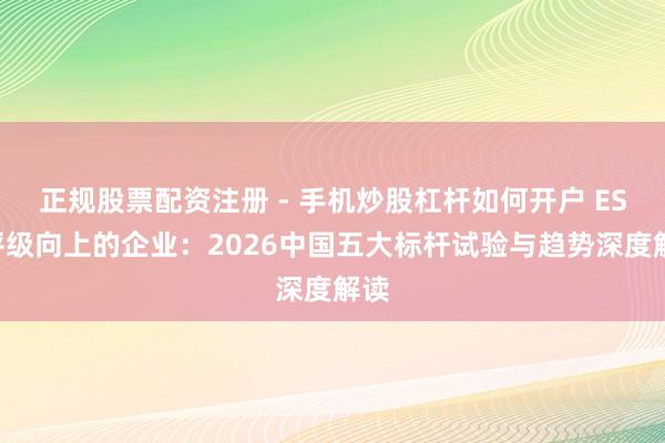 正规股票配资注册 - 手机炒股杠杆如何开户 ESG评级向上的企业：2026中国五大标杆试验与趋势深度解读